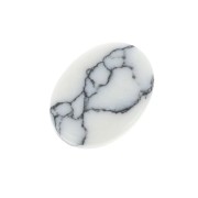 Disco ovalado 8x6 mm de piedra gema - Howlite x1|raw }}