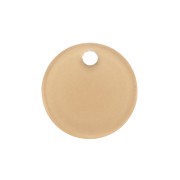 Dije redondo de plexiglás 15 mm estampado madera - Marrón x1