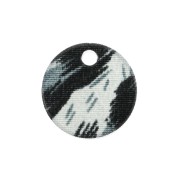 Dije redondo de plexiglás 15 mm estampado leopardo - Negro - Azul - Gris x1|raw }}