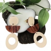 Dije redondo de plexiglás 15 mm estampado leopardo - Negro - Azul - Gris x1