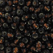 Preciosa Cuenta de rocalla 9/0 2,5 mm - Topacio ahumado forrado de plata x20g|raw }}