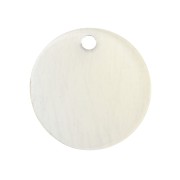 Dije redondo de plexiglás 19 mm estampado madera - Beige x1
