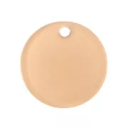 Dije redondo de plexiglás 19 mm estampado madera - Marrón x1