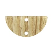 Entrepieza media luna plexiglás 23x11mm 2 agujeros estampado madera - Beige x1|raw }}
