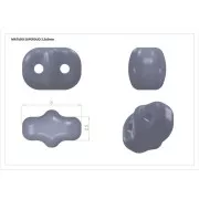 SuperDuo 2,5x5 mm Opaque Red Nebula x10g