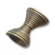 Entrepiezas espiral metal 9x7 mm bronce x10