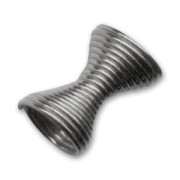 Entrepiezas espiral metal 13.5x6.5 mm black nickel x10