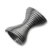 Entrepiezas espiral metal 13.5x6.5 mm black nickel x10