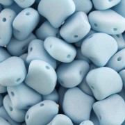 Cuentas de cristal Ginko Duo 2 agujeros 7.5x7.5 mm Bondeli Matt Blue Raspberry x10