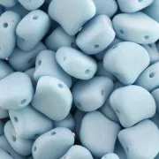 Cuentas de cristal Ginko Duo 2 agujeros 7.5x7.5 mm Bondeli Matt Blue Raspberry x10