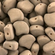 Cuentas de cristal Ginko Duo 2 agujeros 7.5x7.5 mm Bondeli Matt Cappuccino x10g