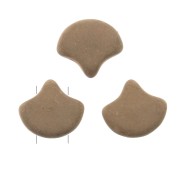 Cuentas de cristal Ginko Duo 2 agujeros 7.5x7.5 mm Bondeli Matt Cappuccino x10g