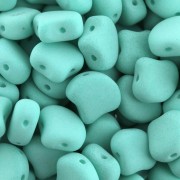 Cuentas de cristal Ginko Duo 2 agujeros 7.5x7.5 mm Bondeli Matt Mint x10g|raw }}