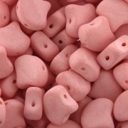 Cuentas de cristal Ginko Duo 2 agujeros 7.5x7.5 mm Bondeli Matt Coral x10g|raw }}