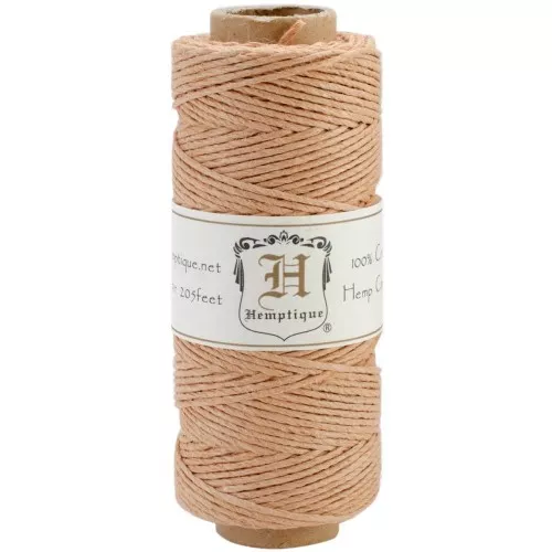 Bobina de 62 metros de hilo de cáñamo Hemp Cord 1.1 mm Cappuccino