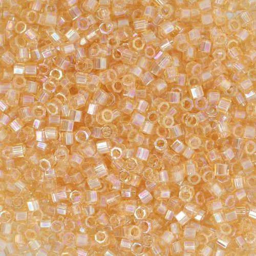 Miyuki Delica 11/0 Hex Cut  DBC0100 - Transparent Light Topaz AB Cut x8g