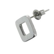 Ganchos de pendientes calado 12.5 mm de Acero inox x 2