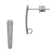 Ganchos de pendientes gota 15.5 mm de Acero inox x 2