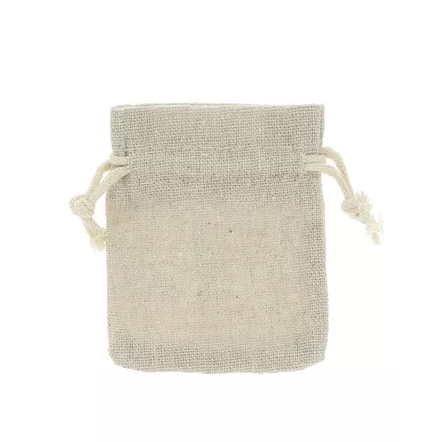 Bolsa de algodón para la presentación de tus regalos 70x85 mm Beige x1