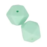 Cuentas hexagonalas de silicono 17 mm para portachupete - Mint x2