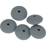Cuentas redondas de silicono 12 mm para portachupete - Gris oscuro x5|raw }}