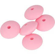 Cuentas redondas de silicono 12 mm para portachupete - Rosa x5|raw }}