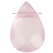 Cuentas Cuarzo rosa briolettes planas 14x10 mm x5|raw }}