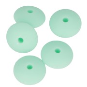 Cuentas redondas de silicono 12 mm para portachupete - Mint x5|raw }}