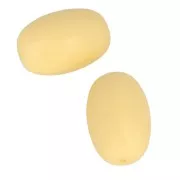 Cuentas de silicona forma oliva 20x13 mm para portachupete - Amarillo x2