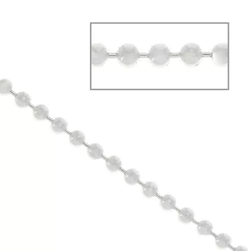 Cadena de bolas 1 mm de Plata 925 x50 cm
