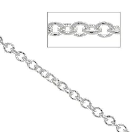 Cadena de malla «Forçat» de 2 mm - Plata 925 x50 cm