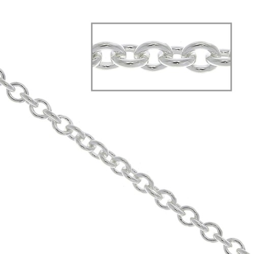 Cadena de malla «Forçat» de 2 mm - Plata 925 x 50 cm