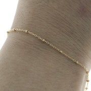 Cadena eslabón Forçat - cuentas aplanadas 1.8 mm (1x1) de Gold filled x 50cm