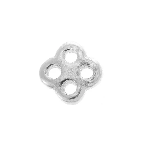 Cierre ajustable 4 agujeros para cordón 0.8 mm de Plata 925 x1