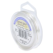 Hilo de cobre Artistic Wire de 1 mm - Chapado en plata antideslustrante, 6,1 m