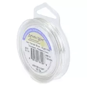 Hilo de cobre Artistic Wire de 1 mm - Chapado en plata antideslustrante, 6,1 m