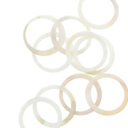 Entrepieza - colgante circulo de nácar 25 mm - Natural x1