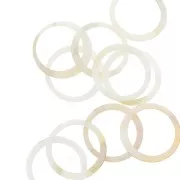 Entrepieza - colgante circulo de nácar 25 mm - Natural x1