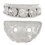Rondel Media Luna 14x8 mm plateado Crystal  x1|raw }}