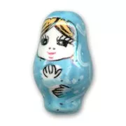 Muñeca de cerámica 26 mm Aguamarina x1