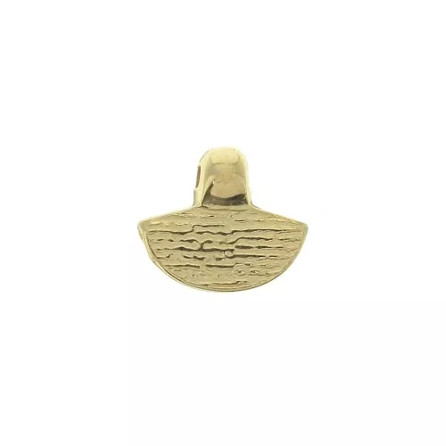 Mini dije redondo efecto arrugado 9.5 mm - Dorado con oro fino x1