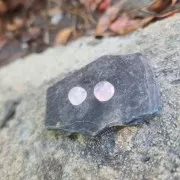 Cabuchón redondo 8 mm Cuarzo Rosa