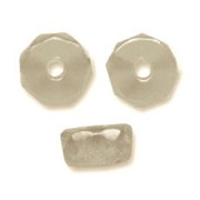 Cuentas arandalas Heishi facetadas 6x3 mm - Diamante negro x25