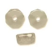 Cuentas arandalas Heishi facetadas 6x3 mm - Diamante negro x25