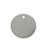 Dije redondo liso a grabar 16 mm espesor 1 mm de Acero inox x1