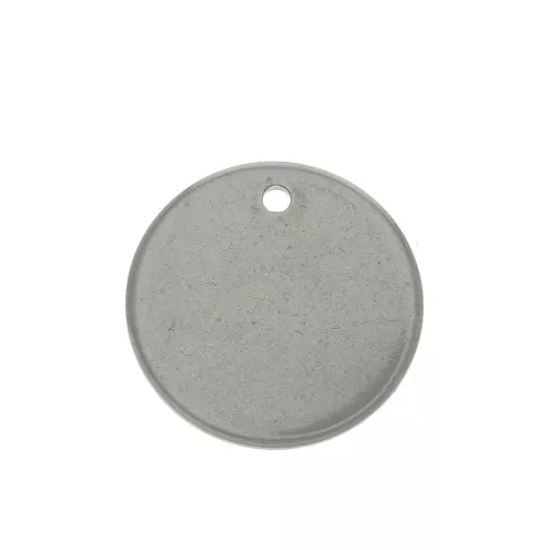 Dije redondo liso a grabar 16 mm espesor 1 mm de Acero inox x1