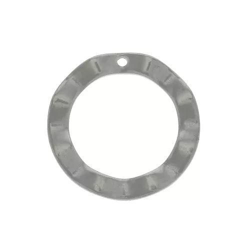 Dije circulo calado martillado 18 mm de Acero Inox x1