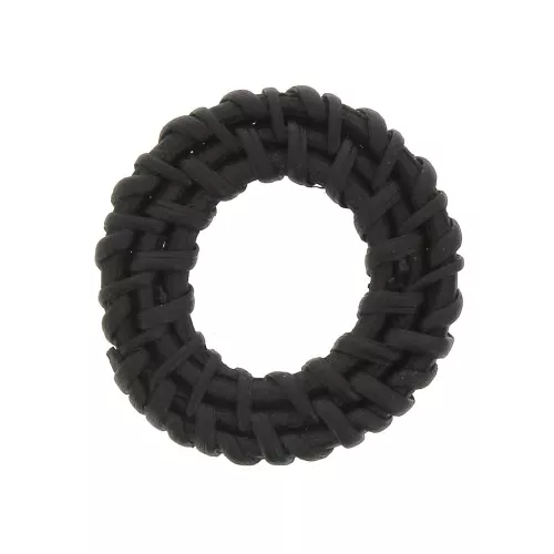 Colgante - anilla de rátan 40 mm - Negro Mat x1
