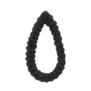 Gota en rátan 50x30 mm - Negro Mat x1