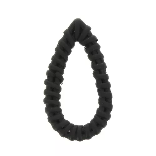 Gota en rátan 50x30 mm - Negro Mat x1